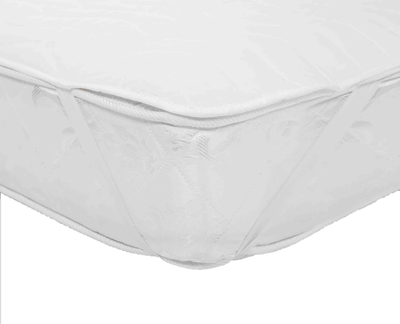 Anchor style mattress protector with elastics on corners