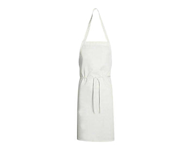 Economy white bib apron with strap front