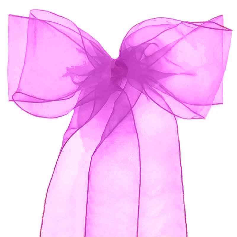 Purple  Chair Sash with white background