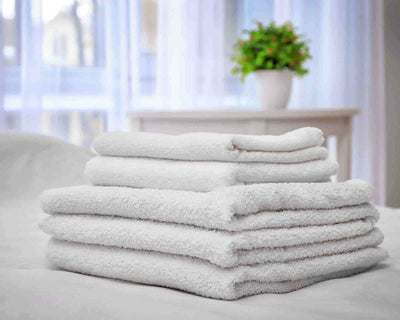 Bulk simple class white towels