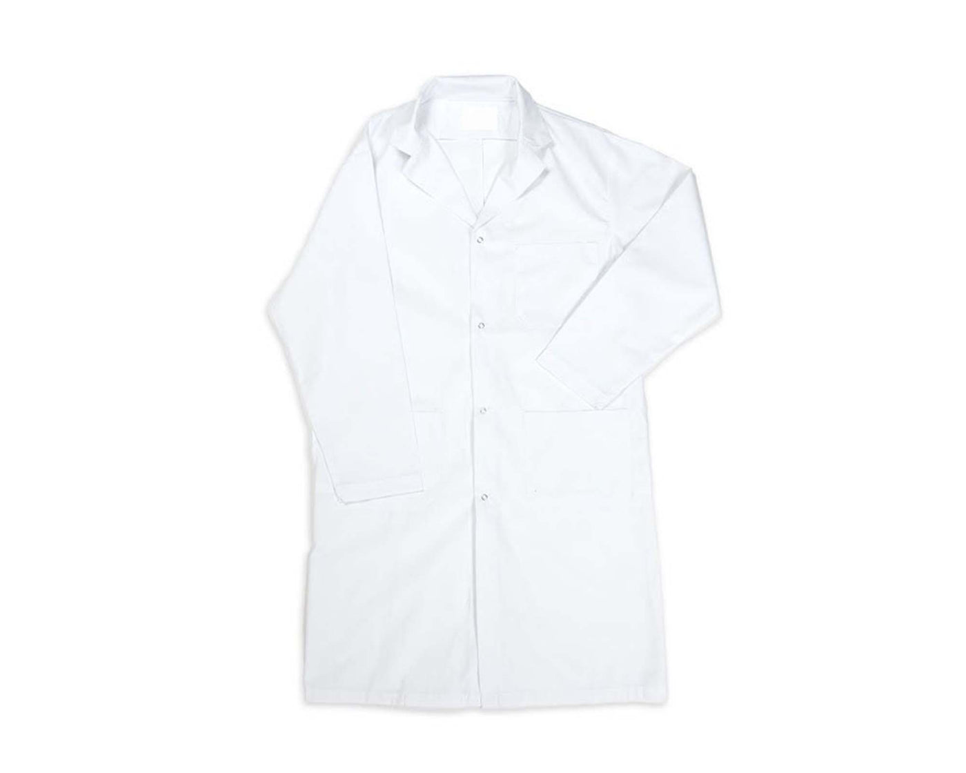 Lab Coat White with Snap button Closure