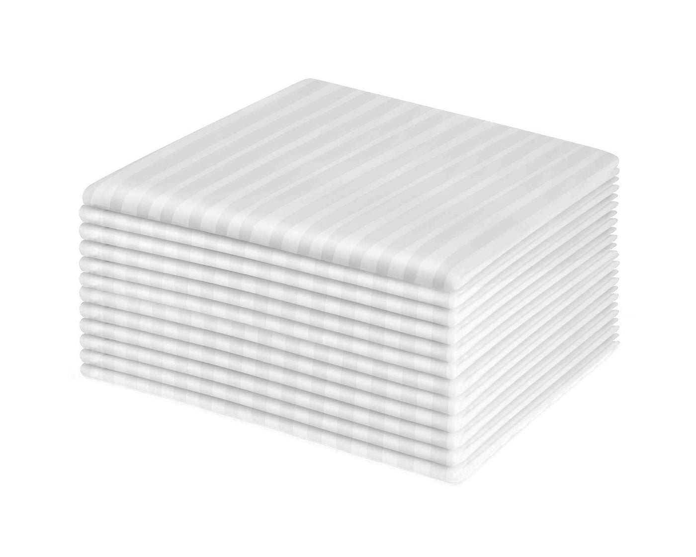 Tone on Tone Striped pillowcases stacked of 12 pcs