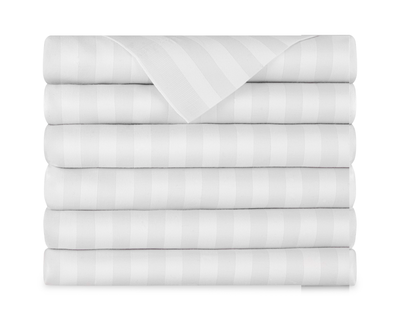 Striped Flat Bed Sheets. Stack of 6pcs.
