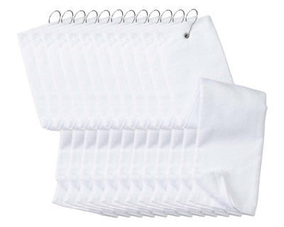 pack of 12 pcs golf towel in white #color_white