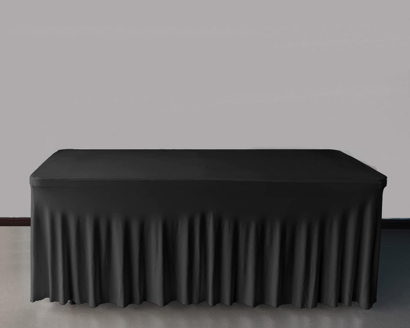 Front view image of spandex tablecloth skirt