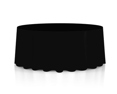 ROUND Spun Polyester Tablecloth In Black
