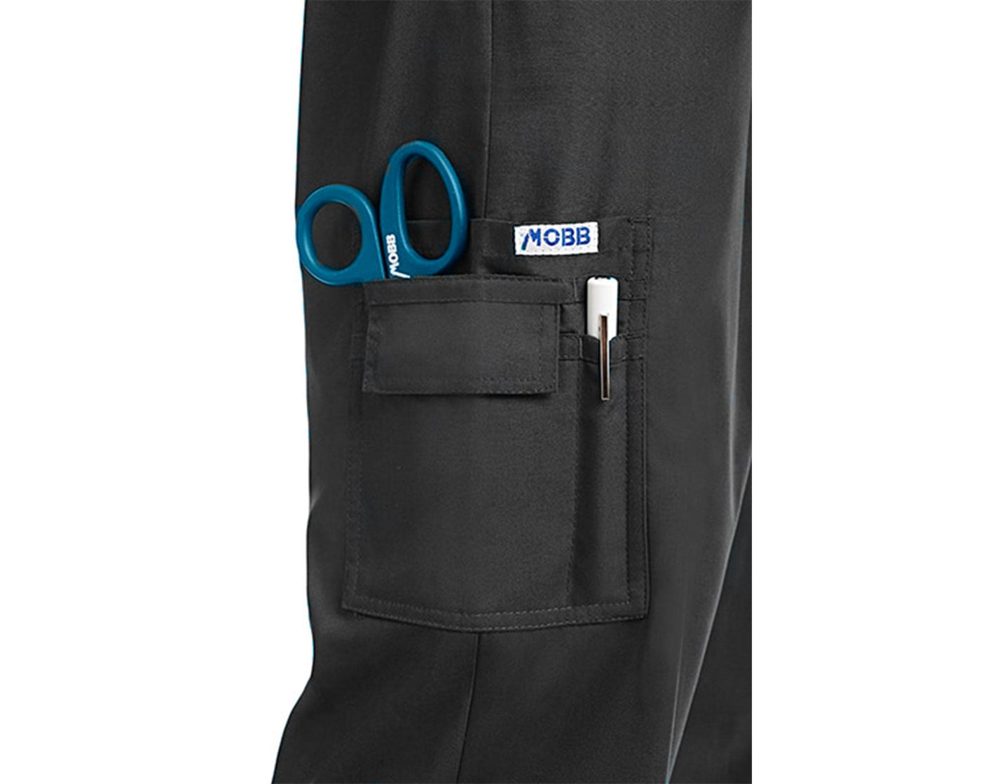 scrub pant pocket with scissor and pen#colour_black
