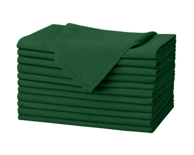 Pack of 12pcs of Dark Green Linen Napkin #colour_hunter-green