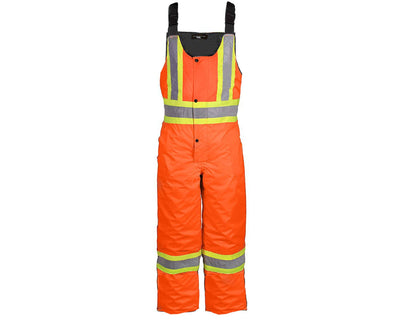 Industrial orange overall with reflective stripes