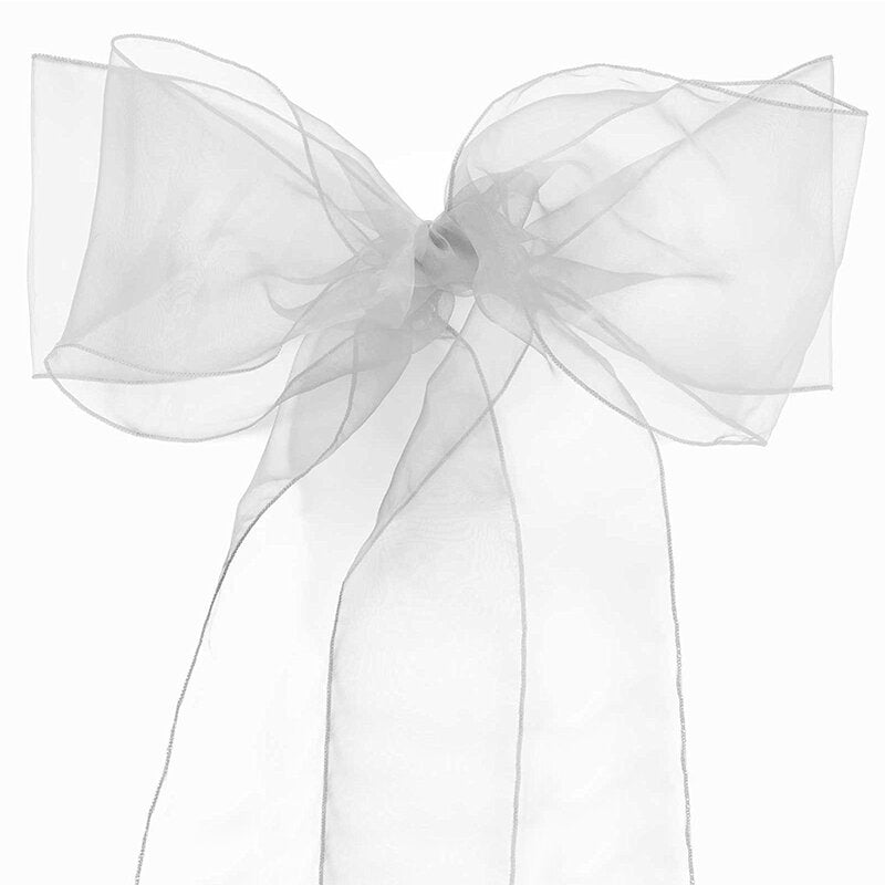 Ivory Chair Sash with white background