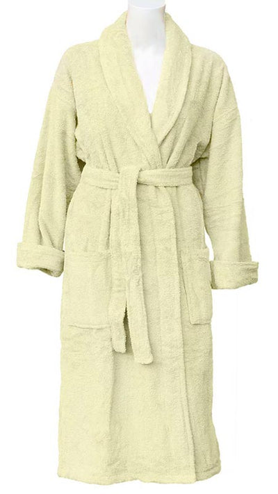 Ecru kimono terry style bathrobe