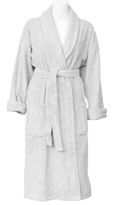 White kimono terry style bathrobe