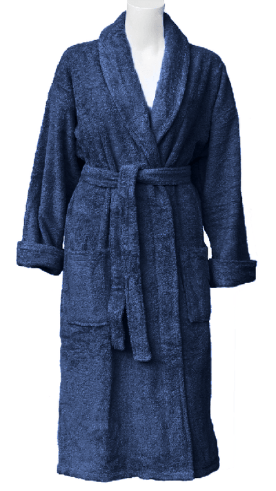 Navy Blue kimono terry style bathrobe