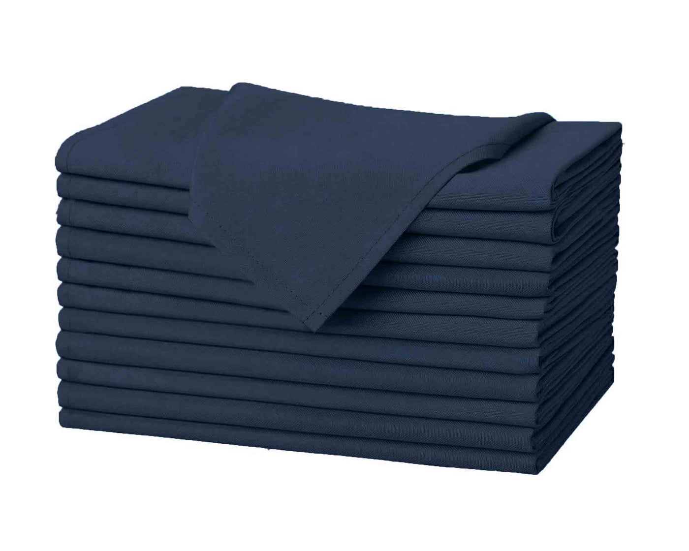 Pack of 12pcs of Navy Blue Linen Napkin #colour_navy-blue