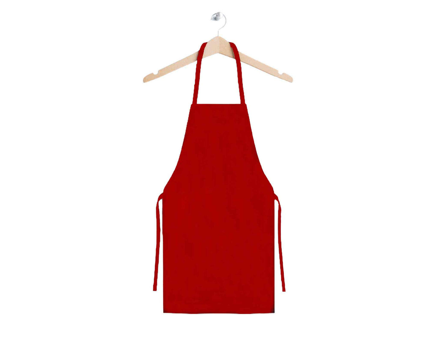 red bib apron no pocket with adjustable neck