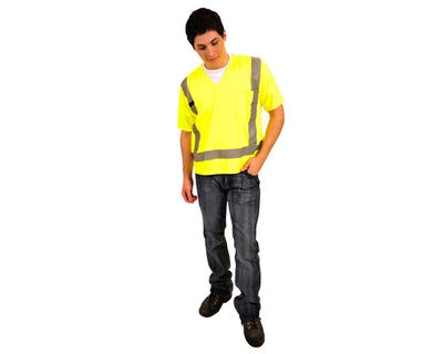 Safety Shirt Lime Colour with X on Back