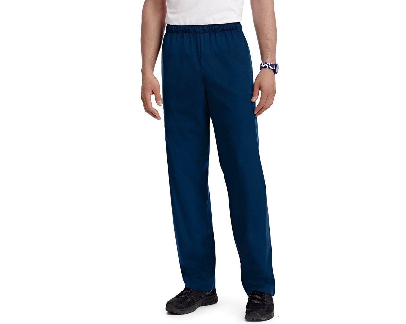 gentleman wearing navy blue scrub pant#colour_navy-blue