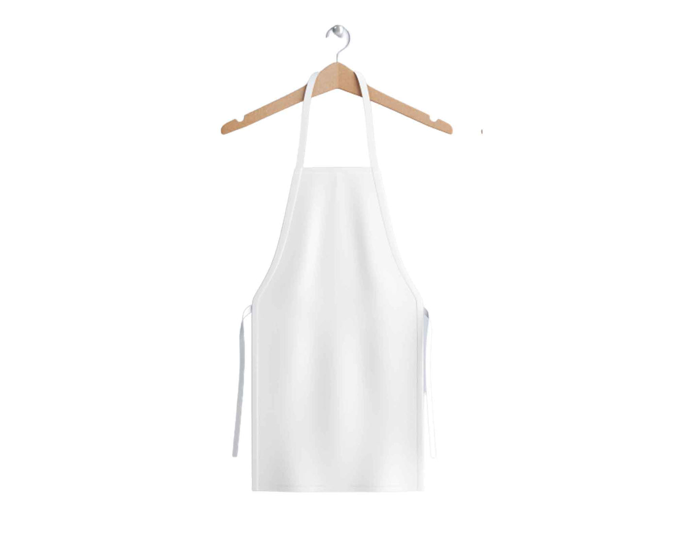 white bib apron with no pocket 