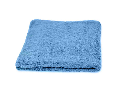 Blue serged terry cloth with white background