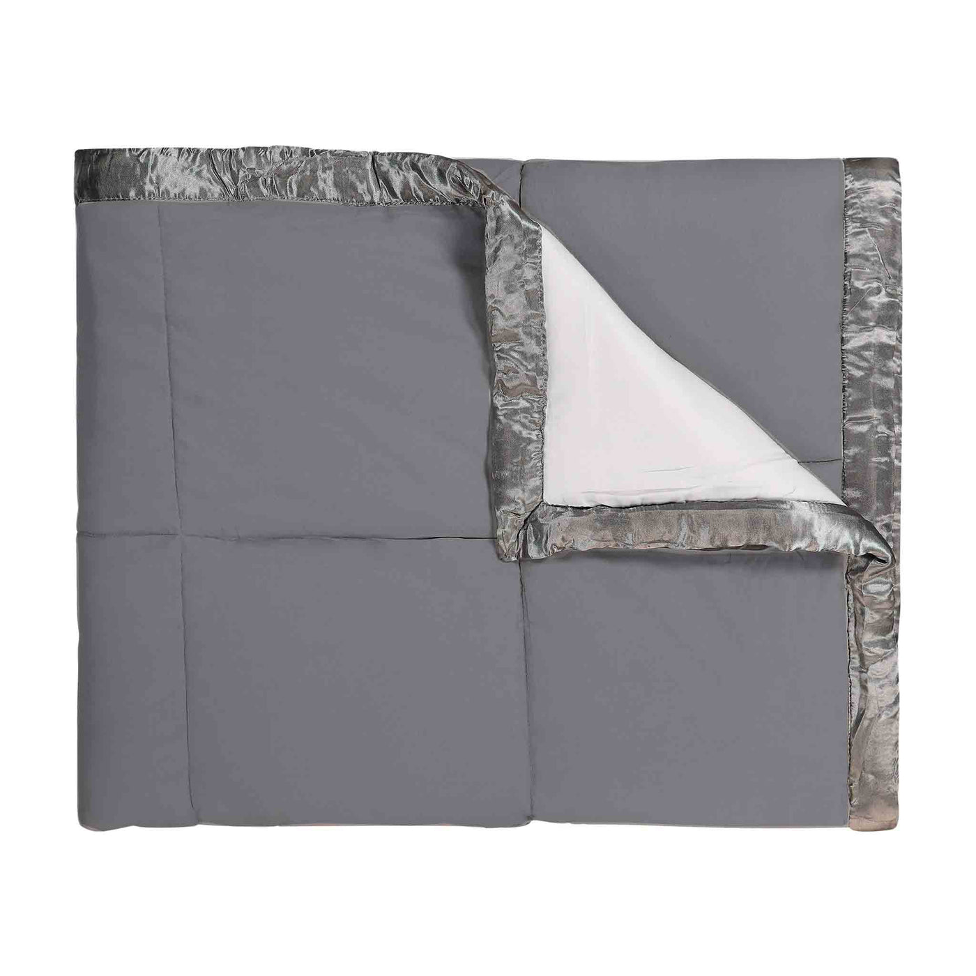 Luxury Duvet and Sham Set, Set of Duvet with Shams #colour_light-grey-and-deep-charcoal-grey