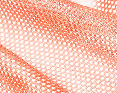 orange mesh material of laundry bag