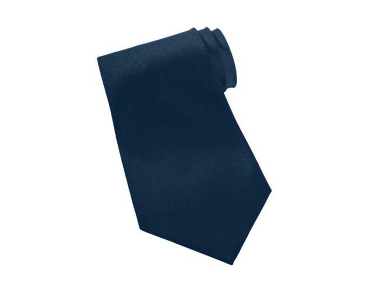 navy blue solid tie on white background